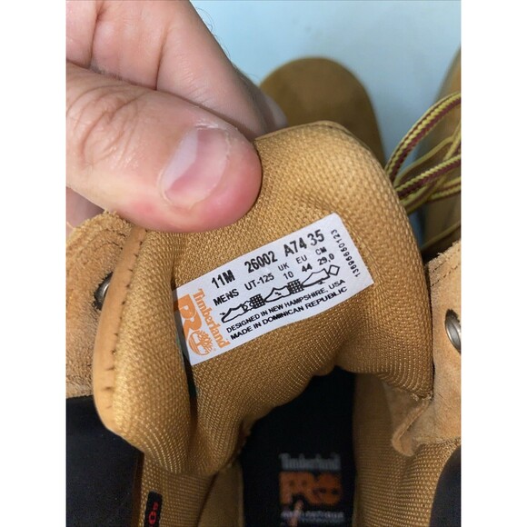 Timberland Mens Pro Boots 11m Leather Brown Steel Toe - Picture 5 of 8